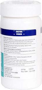 Laundry Stain Remover & Color Booster Tablets – Brightens Clothes, Removes Tough Stains, No Bleach – 30 Enzyme Tablets for Colorful Loads (180g)