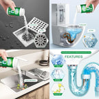 4pcs Pipe Dredge, Bubble Bombs Drain Cleaner, Powerful Sink and Drain Cleaner, Portable Powder Cleaning Tool, Super Clog Remover, Powder Agent for Kitchen Toilet Pipe Dredging
