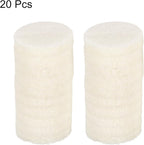 HARFINGTON 20pcs Scrubber Scouring Pads 450 Grits 2 Inch Drill Power Brush Hoop and Loop Surface Conditioning Disc Drill Scuffing Disc Scrub Pads for Home Kitchen Cleaning, White