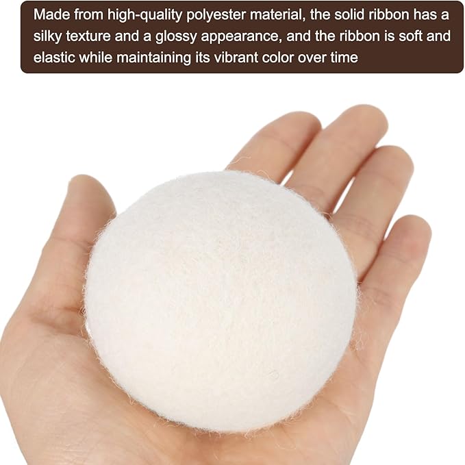 uxcell 6 Pcs Wool Dryer Balls, 2.6 Inches Wool Laundry Dryer Balls for Reducing Clothing Static and Wrinkles, White