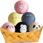 ZnX Wool Dryer Balls 6 Pack XL Eco-Friendly, Renewable and Biodegradable Crafted from 100% Organic New Zealand Sheep Wool, Wool Balls Replaces Dryer Sheets - Laundry Balls with Storage Bag