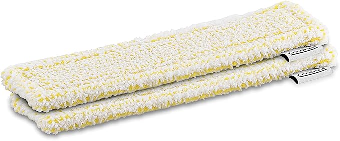 Kärcher WV Window Pads for Indoor Use - Microfiber Window Cloths - Compatible with WV 1 and WV 6 Electric Window Vacuum Squeegees - 2 Pack