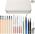 25pcs Precisio with Deburring Tool, Craft Knife,hand File,Carving Knife Suitable for sanding, carving, modeling, cutting, scraping,3D Printing Deburring kit