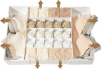 Adjustable Drawer Organizer – 19-Grid Divider for Socks, Bras & Panties, Closet Storage Box for Underwear & Dresser Drawers (15+4)