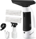 Window Vacuum Squeegee Cordless, Handheld Window Vac with Multi-Purpose Spray Bottle & Microfiber Cloth, Electric Cleaning Tool for Windows, Tiles, Mirror, Countertop, Car Windshield