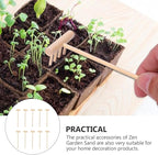 YARNOW 20 Pcs Bamboo Zen Garden Rakes Mini Tabletop Sandbox Tools for Home Decoration, 5.5 x 1.4 x 1.6 Inch