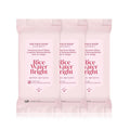 THE FACE SHOP X GLAMZILLA Rice Water Bright Cleansing Wipes On-the-Go Bundle for Face, Moisturizing, Infused with Rice Extract, Cleansing Facial Wipes, 25 Count (Pack of 3)