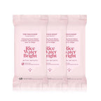 THE FACE SHOP X GLAMZILLA Rice Water Bright Cleansing Wipes On-the-Go Bundle for Face, Moisturizing, Infused with Rice Extract, Cleansing Facial Wipes, 25 Count (Pack of 3)