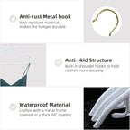 MOPALL Clothes Hangers 20 Pack, Non Slip Hangers Sweater Hanger No Shoulder Bump, 16.5 Inch Wide Durable and Strong Shirt Coat Dress Skirt Suit Hangers with Pants Bar for Laundry & Everyday Use, White