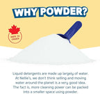 Nellie's Dishwasher Powder - Tough on Food Residue, Plant-Based Ingredients, Spotless Clean, High-Efficiency Dishwashing Solution - 100 Scoop Tin - (Made in Canada)