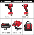Milwaukee Electric - M18TRADE Compact BRUSHLESS 2-Tool Combo KIT