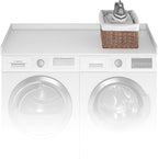 Furinno RAVEL Washer Dryer Countertop, Washer and Dryer Topper, with Edge Rails, Anti Slip Pads, 27.5 D x 54 W, for Laundry Room Organization and Storage, White