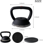 MEIXINZHI Cast Iron Cleaner, Chain Mail Scrubber & Pan Grill Scrapers - 2 in 1 Cast Iron Skillet Cleaner (Black, with mat)