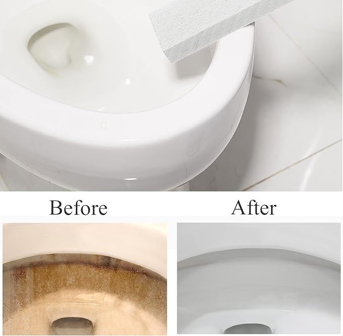 FALAMON 6 Pack Pumice Stone for Toilet Bowl Cleaning, Scouring Stick Remove Hard Water Rings, Calcium Buildup and Rust, Pumice Cleaning Bar for Tile Bath-tub