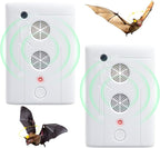 Bat Deterrent Devices for Attic: Bat Keep Away,Rechargeable Bird Repellent for Indoor&Outdoor Removal to Keep Away System Porch House, Attics,Garages,Friendly to Human & Pet(2)