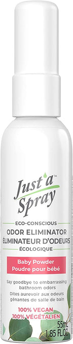 Prelam Just a Spray Odor Eliminator - Versatile and Convenient Formula - Greatly Reduces Unwanted Smells - Effortlessly Neutralizes Odors - Safe for People and Pets - Baby Powder for Kids - 1.85 oz