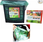 BioBag Countertop Kitchen Compost Bin & 25 Count 3-Gallon Certified Compostable Bags – BPI & ASTM D6400 Approved – Ventilated, Dishwasher-Safe Counter Scrap Bin