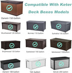 Deck Box Hinge Replacement for Keter Storage Box - Compatible with Most Outdoor Deck Boxes, 1-Piece SOP Part