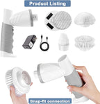 Electric Spin Scrubber, Bathroom Cleaning Brush Shower Scrubber Portable Rechargeable, Power Scrub Brush for Bathtub Sink Tile Grout Window Sill Kitchen Stove Cooker, Household Cleaning Tools