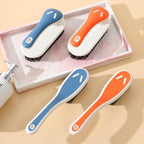 Soft Bristle Scrub Cleaning Brush Stain Remover Brush Fabric Cleaning Brush Laundry Brush Small Scrub Brush Cleaner Household Cleaning Brushes for Carpet, Clothes, Bathroom,Sneaker-2 Pack (Gray)