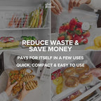 Chef Preserve Reusable Vacuum Sealer Bags for Food – 30 BPA-Free Medium (10 x 11 in) Food Storage Bags, Freezer, Microwave – Odor-Resistant, Leak-Proof – Compatible with Chef Preserve Vacuum Sealers