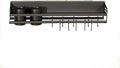 utensil hanger, wall mounted kitchen rail with hooks, waterproof hooks for kitchen utensils, easy installation without drilling (15.8 inches, Cups, 2)
