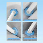 Disposable Toilet Brush with 48 Refills,Toilet Cleaning Supplies,Toilet Wand Brush Starter Kit,Wall Mounted Toilet Bowl Cleaner Brush with Holder for Bathroom Deep Cleaning & Hygiene (White)