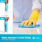 Orighty Cleaning Cloths 12x12 inch, Pack of 24, Highly Absorbent Microfiber Cleaning Supplies, Lint Free Cloths for Multiple-use, Powerful Cleaning Rags for House, Kitchen, Car Care (Blue)