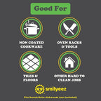 Smilyeez No Plastic Heavy Duty Green Dotted Sponge Refill (10 Pack) for Scotch Brite's Dishwand Refills with Adapter