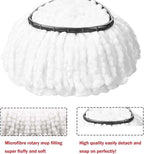 3 Pack Spin Mop Replacement Head Mop Refill Compatible with Oceda Triangle Swivel Mops Microfiber Swivel Mop Refill,Deep Clean,Machine Washable and Easy to Replace