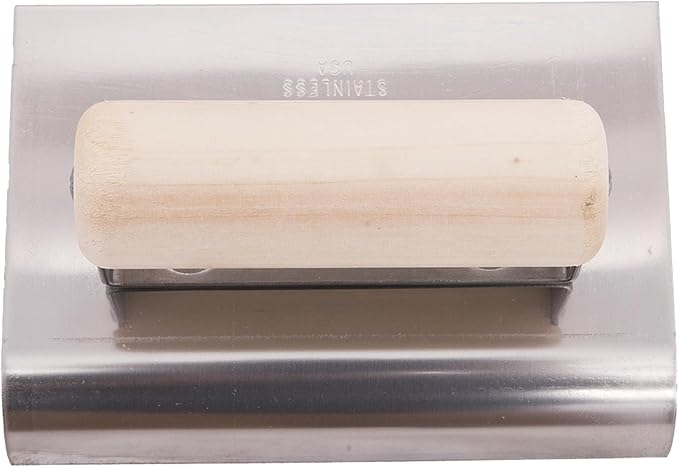 MARSHALLTOWN QLT Stainless Steel Hand Edgers, Wood Handle Material, 203mm Length, 203mm Width, 19mm Radius, 22mm Lip, Made In The USA, CE530S