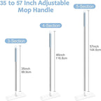 Mop Handle Extension Rods, for Extending Flat Mop, Mop Replacement Handle, Adjustable Steel Mop Handle Rods, 5 Pack