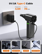 Compressed Air Duster, 300000RPM 500g Max Wind Pressure Cordless Rechargeable Electric Air Duster, Canned Air Duster for Computers, 4-Gear Turbo Dust Blower for Keyboard PC Outdoor Car