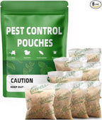 Pest Control, Mice Repellent Indoor, Mouse Repellant Pouches, Rodent Repellent, Peppermint to Repel Ant, Roach & Spider, Rat Deterrent for House, Keep Mice Away, Safe and Easy to Use-8P