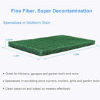 8PCS Scouring Pad - Premium Heavy Duty Scrub Pads, Reusable Household Green Dish Scrubber, Multipurpose Scour pad - for Kitchen Scrubber & Metal Grills, 3.9 x 5.9 x 0.36IN