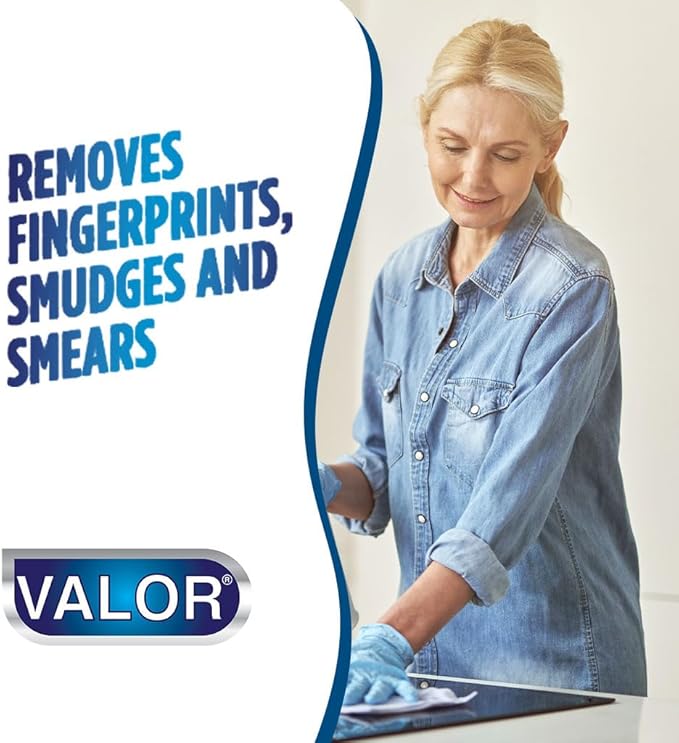 Valor Glass Cleaner Trigger Sprayer – Streak-Free Shine for Glass & Mirrors, 32 fl oz (32 Fl Oz (Pack of 1))