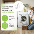 8 Pack Multi-Purpose Washing Machine and Flexible Dryer Vent Cleaning Kit - Dryer Lint Cleaner - Grout, Crevice & Lint Trap Cleaning Tools - Long Handle Laundry Brushes for All Washers