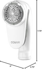 Conair Fabric Shaver and Lint Remover, Rechargeable Portable Clothes Shaver with 3 Settings, Fuzz Remover for Sweaters, Clothing, and Furniture, Large 2-Inch Shaving Head, White
