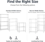 Amazon Basics 3-Shelf Adjustable Heavy Duty Steel Wire Shelving Rack with Chrome Finish, No-Tool Assembly, 250 lbs per Shelf, 23.2" L x 13.4" W x 30" H