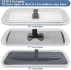 Microfiber Mop Replacement Pads 18 Inch Compatible with Bona Floor Care System, 5 Pack Reusable Wet Dry Floor Cleaning and Scurbbing Mop Refill Fits 16” to 18” Flat Reveal Mop Heads
