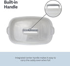 Casabella Plastic Multipurpose Cleaning Storage Caddy with Handle, 1.5-Gallon, Clear