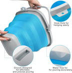 2.6 Gallon Collapsible Mop Bucket with Handle for Household Cleaning, Portable Silicone Ice Bucket for Outdoor Camping Fishing Car Washing, Square Plastic Wash Basin Tub for Bathroom Cleaning Supplies