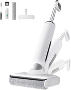 HABIUBIU Wet Dry Vacuum Cleaner, 180° Lay-Flat Cordless Vacuum Mop Combo with Edge Cleaning, All-in-One Floor Cleaner for Hard Floors, 45mins Runtime, Full-Path Self-Cleaning&185℉ Flashdry