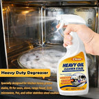 Heavy Oil Cleaner Stain, Stainless Steel Cleaner, Kitchen Appliances Cleaning Spray Remove Oil Dirt, Grime, and Grease for Oven, Microwave, stove top Cleaning Heavy-Duty Degreaser-16Fl.Oz