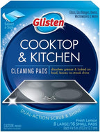 Glisten GC0608T Cooktop & Kitchen Cleaning, 8 Large/16 Small Pads Per Box, 5 Pack