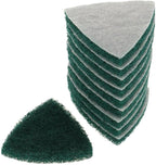 10Pcs Triangle Nylon Fiber Cleaning Pads for Scouring, Heavy Duty Reusable Non-Scratch Scrubbers for Kitchen, Stovetop, Dish Cleaning- 240 Coarse