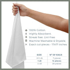 VALENGO New Lint Free Rags – 100% Cotton Cloth, Soft T-Shirt Rags, Lint Free Cloth for Staining Wood, Cast Iron, Dusting, Polishing, Painting and Cleaning – Reusable & Absorbent – 17”x17” (Pack of 14)