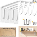 Closet Rod Support Bracket 12 inch WYGWP Heavy Duty Closet Shelves Brackets with Rod Shelving Supports 400lbs, Wall Mounted Shelf and Rod Holder for Armoire Wardrobe and Walk-in Closet Decor