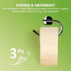 WBM Care Bamboo Toilet Tissue, Strong & Flexible 3-Ply, All Natural Tree Free and Septic Safe Paper Towels, 250 Sheets Each Roll, Total 7500 Sheets, 30 Rolls