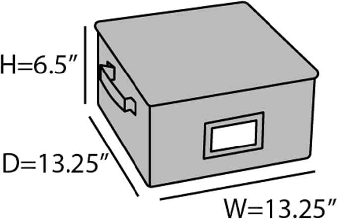 Covermates Keepsakes - Adjustable Zip-Top Storage Box - Configurable FlexGrid Compartments - Heavy Duty Polyester- Reinforced Handles - Stackable Design - Indoor Storage, Beige Heather